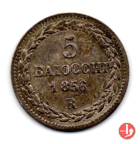 5 baiocchi (Grosso) 1856 (Roma)