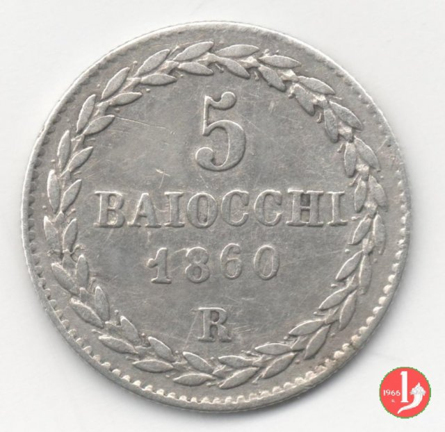 5 baiocchi (Grosso) 1860 (Roma)