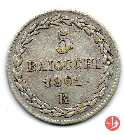 5 baiocchi (Grosso) 1861 (Roma)