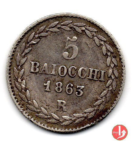 5 baiocchi (Grosso) 1863 (Roma)