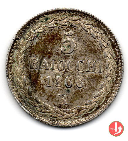 5 baiocchi (Grosso) 1866 (Roma)