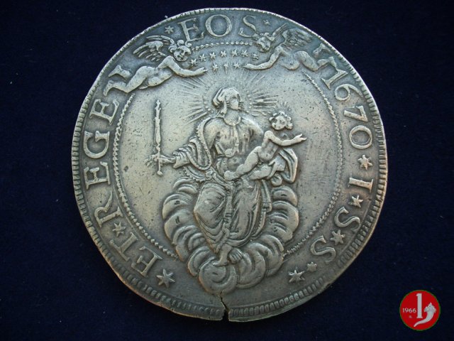 2 scudi (tipo largo) 1670 (Genova)