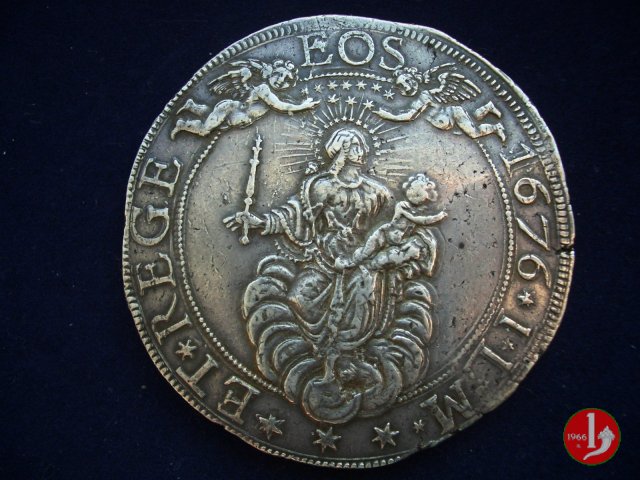 2 scudi (tipo largo) 1676 (Genova)