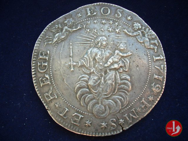 2 scudi (tipo largo) 1719 (Genova)