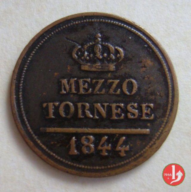 ½ Tornese 1844 (Napoli)