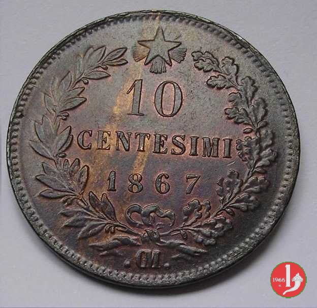 10 centesimi 1867 (Bruxelles)