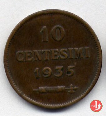 10 centesimi 1935 (Roma)