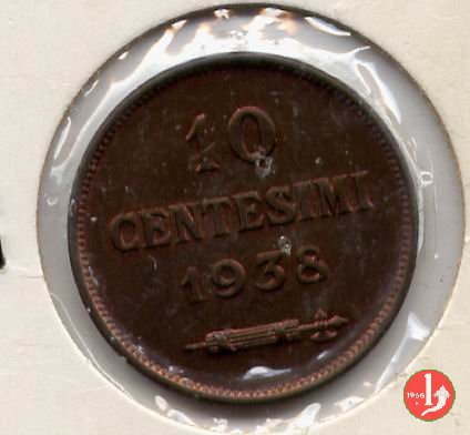 10 centesimi 1938 (Roma)