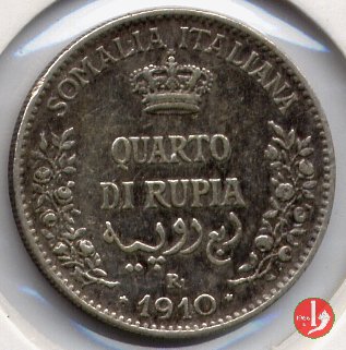 1/4 di rupia 1910 (Roma)