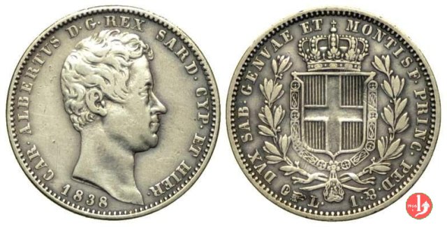 1 lira 1838 (Torino)