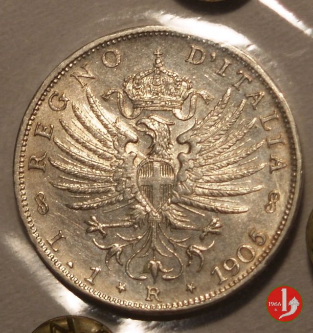 1 lira aquila sabauda 1905 (Roma)