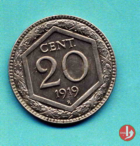 20 centesimi esagono 1919 (Roma)