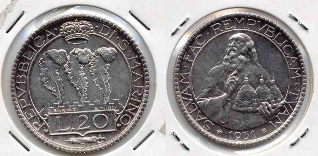 20 lire 1931 (Roma)