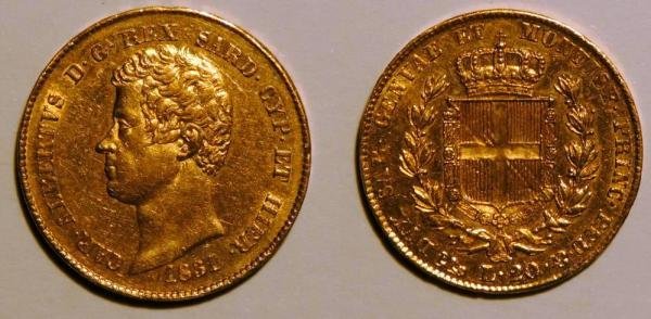 20 lire o Marengo 1831 (Genova)