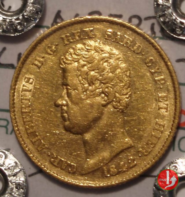 20 lire o Marengo 1842 (Torino)