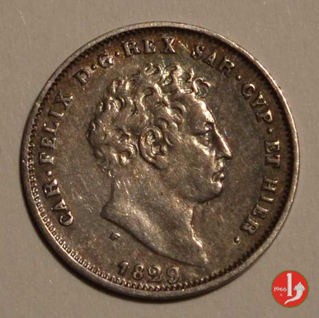 25 centesimi 1829 (Torino)