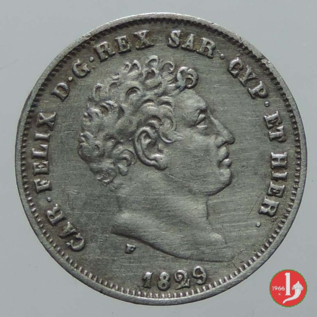 25 centesimi 1829 (Torino)