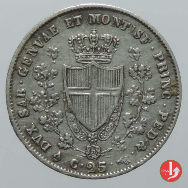 25 centesimi 1829 (Torino)