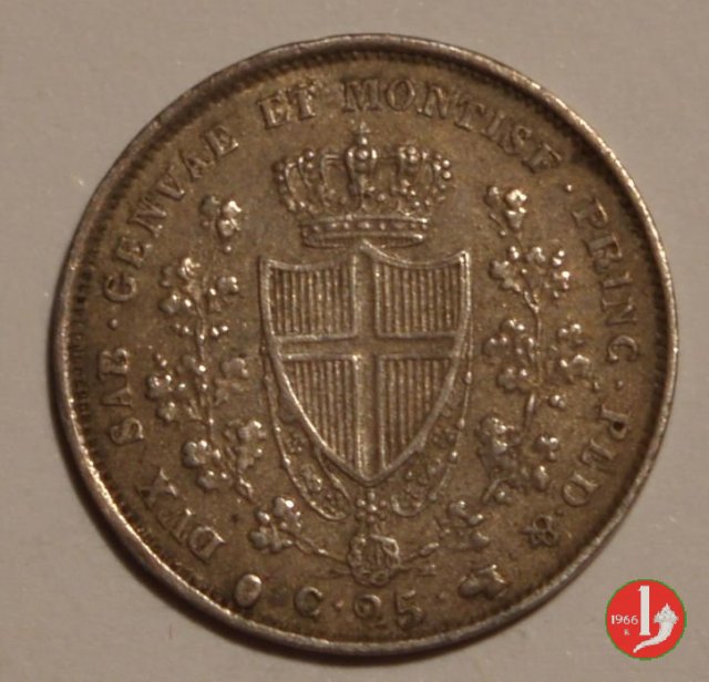 25 centesimi 1830 (Torino)