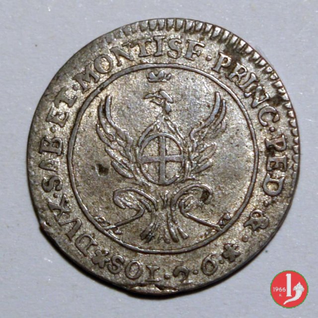 2,6 soldi 1783 (Torino)