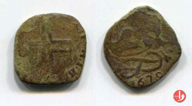 2 Denari II tipo 1679 (Torino)