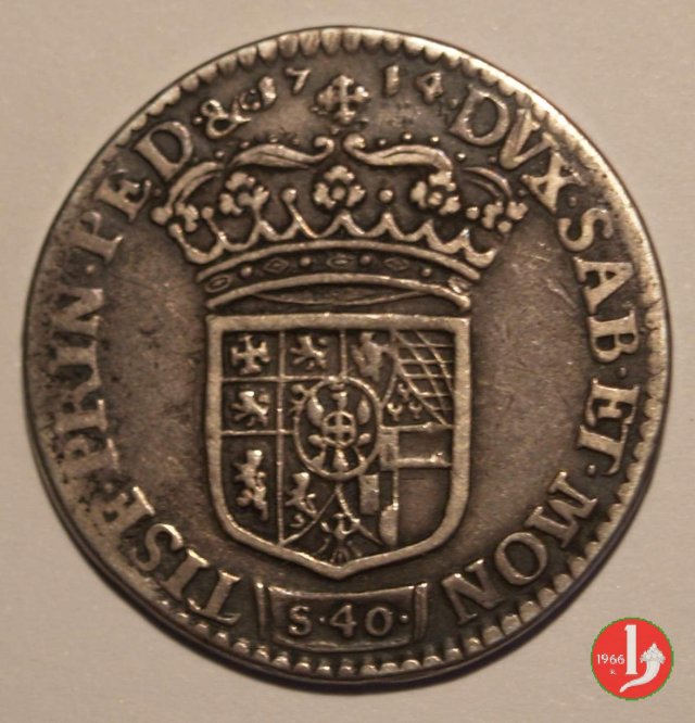 2 Lire I tipo 1714 (Torino)