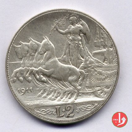 2 lire quadriga veloce 1911 (Roma)