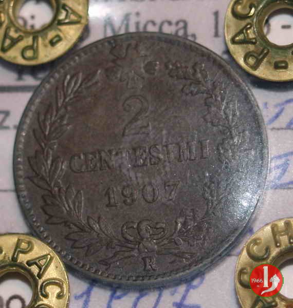 2 centesimi valore 1907 (Roma)