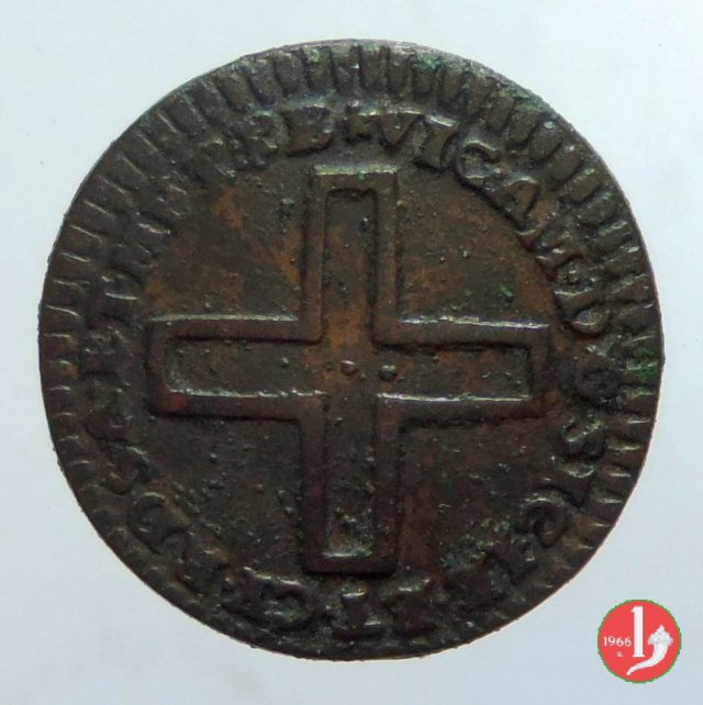 2 denari I tipo 1722 (Torino)