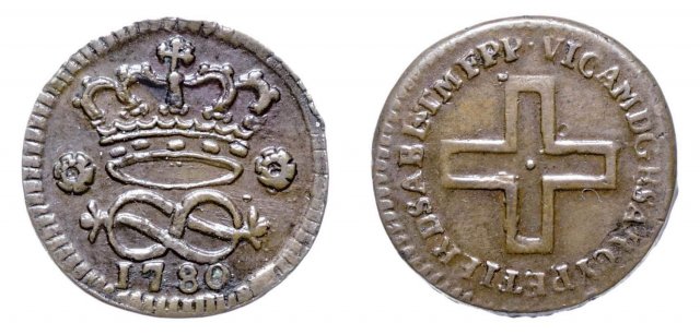 2 denari 1780 (Torino)