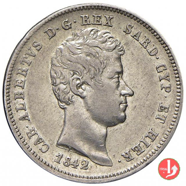 2 lire 1842 (Torino)