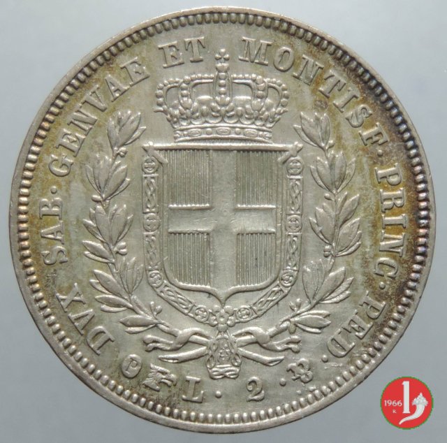 2 lire 1844 (Torino)