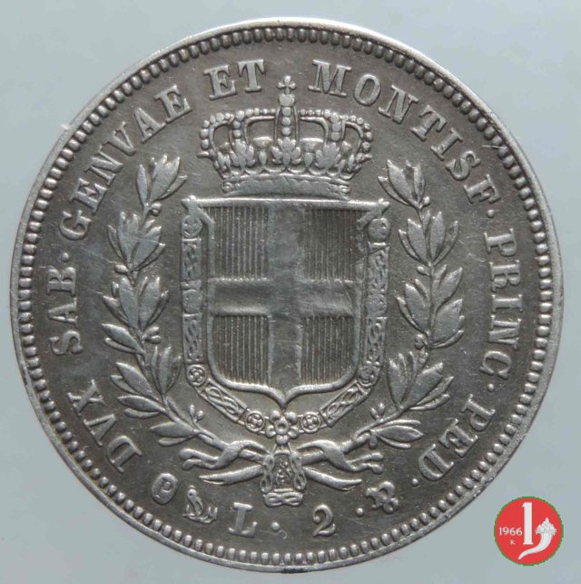 2 lire 1844 (Genova)