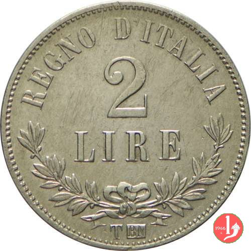 2 lire valore 1863 (Torino)