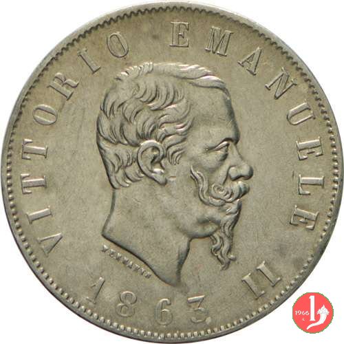 2 lire valore 1863 (Torino)