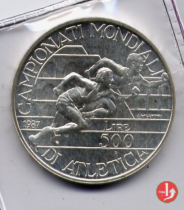 500 lire campionati mondiali di atletica 1987 (Roma)