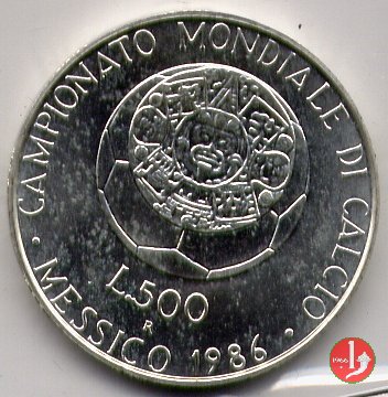 500 lire campionato mondiale di calcio Mexico `86 1986 (Roma)