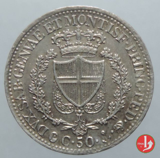 50 centesimi 1827 (Genova)