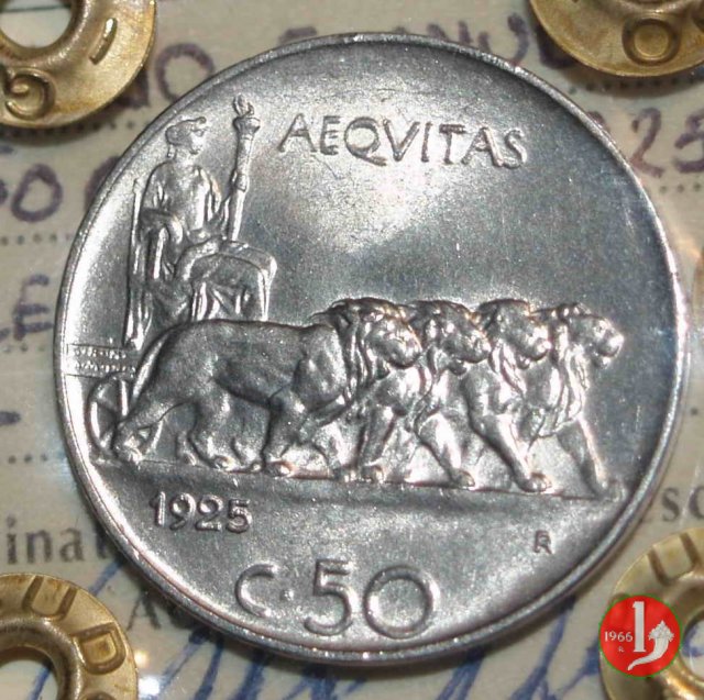 50 centesimi leoni 1925 (Roma)