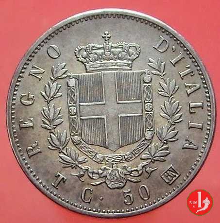 50 centesimi stemma 1863 (Torino)