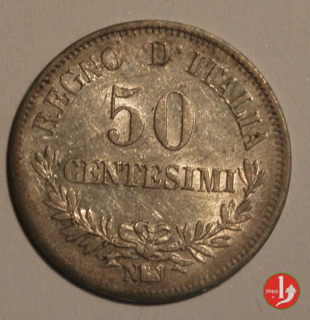 50 centesimi valore 1863 (Napoli)