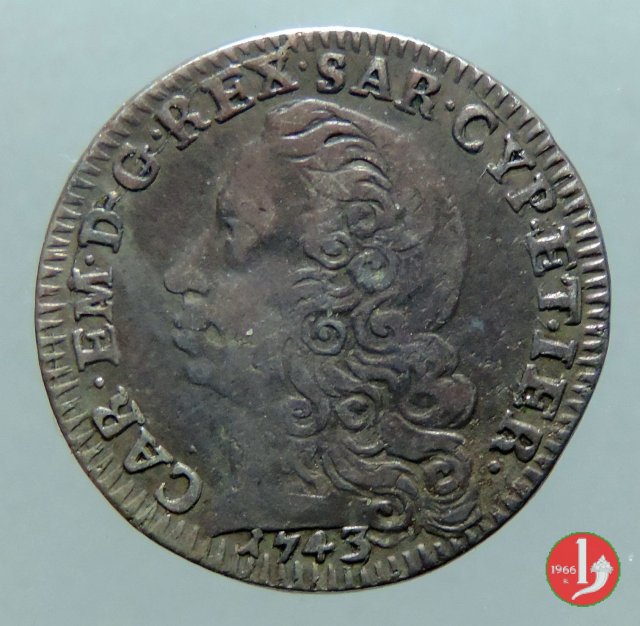 5 Soldi III tipo 1743 (Torino)