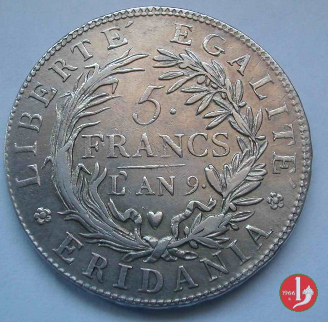 5 francs 1800-1801 (Torino)