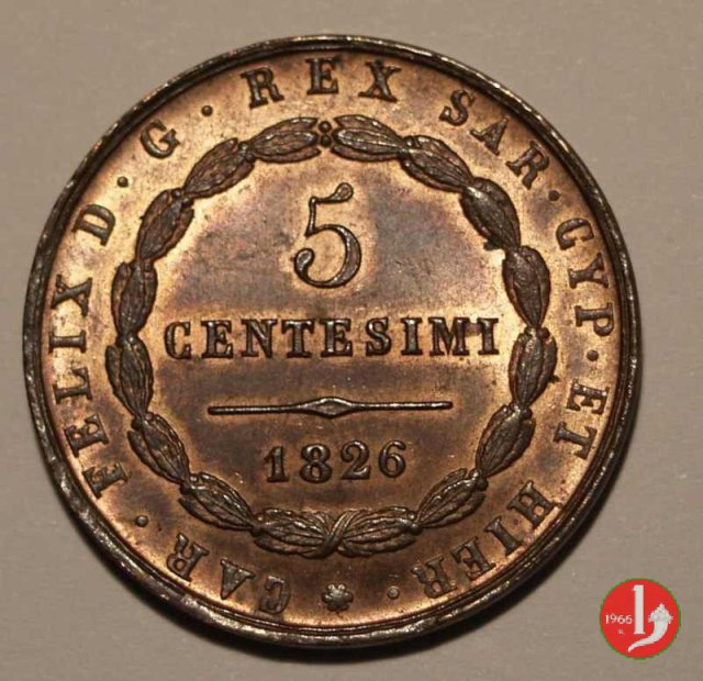 5 centesimi 1826 (Torino)