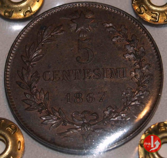 5 centesimi 1867 (Milano)