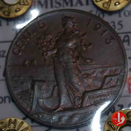 5 centesimi prora 1913 (Roma)