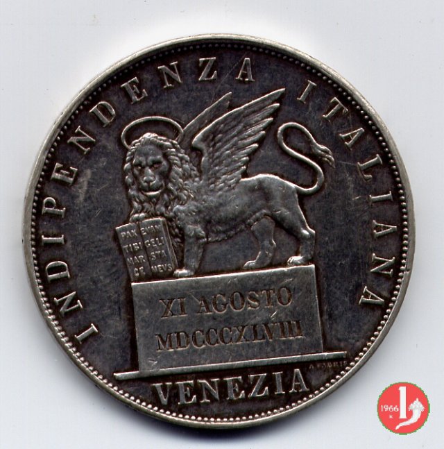 5 lire 11 agosto 1848 1848 (Venezia)