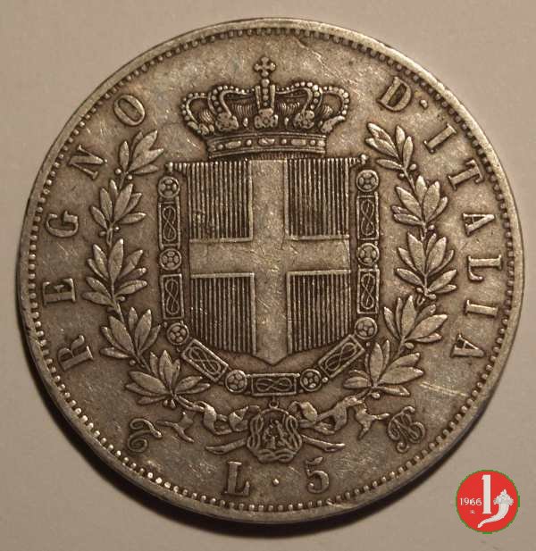 5 lire o scudo 1862 (Torino)