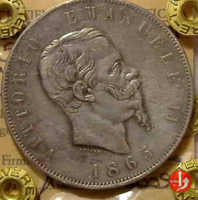 5 lire o scudo 1865 (Torino)