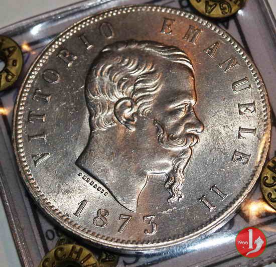 5 lire o scudo 1873 (Milano)